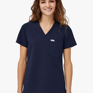 FIGS Catarina Scrub Top - Small Navy